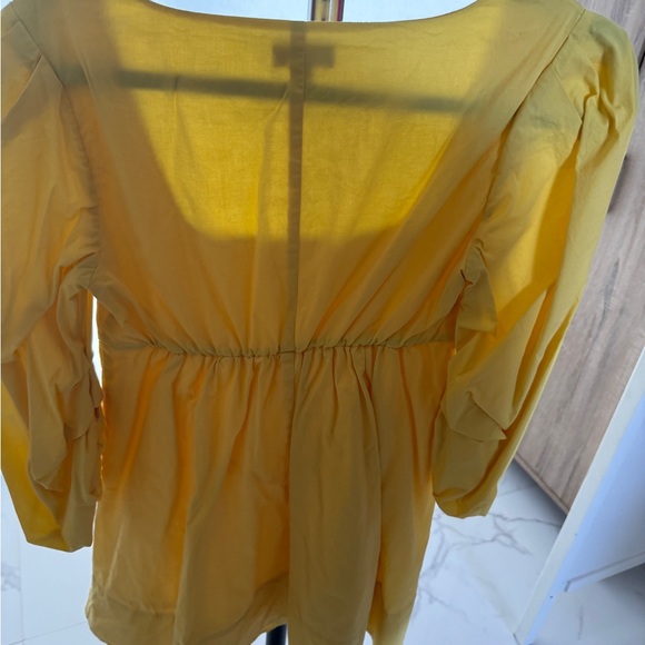 STAUD Sophie puff sleeve minidress size S - Picture 2 of 6